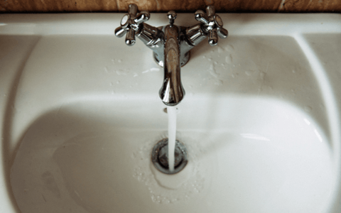 running water in sink