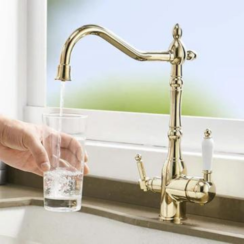 traditional gold kitchen tap