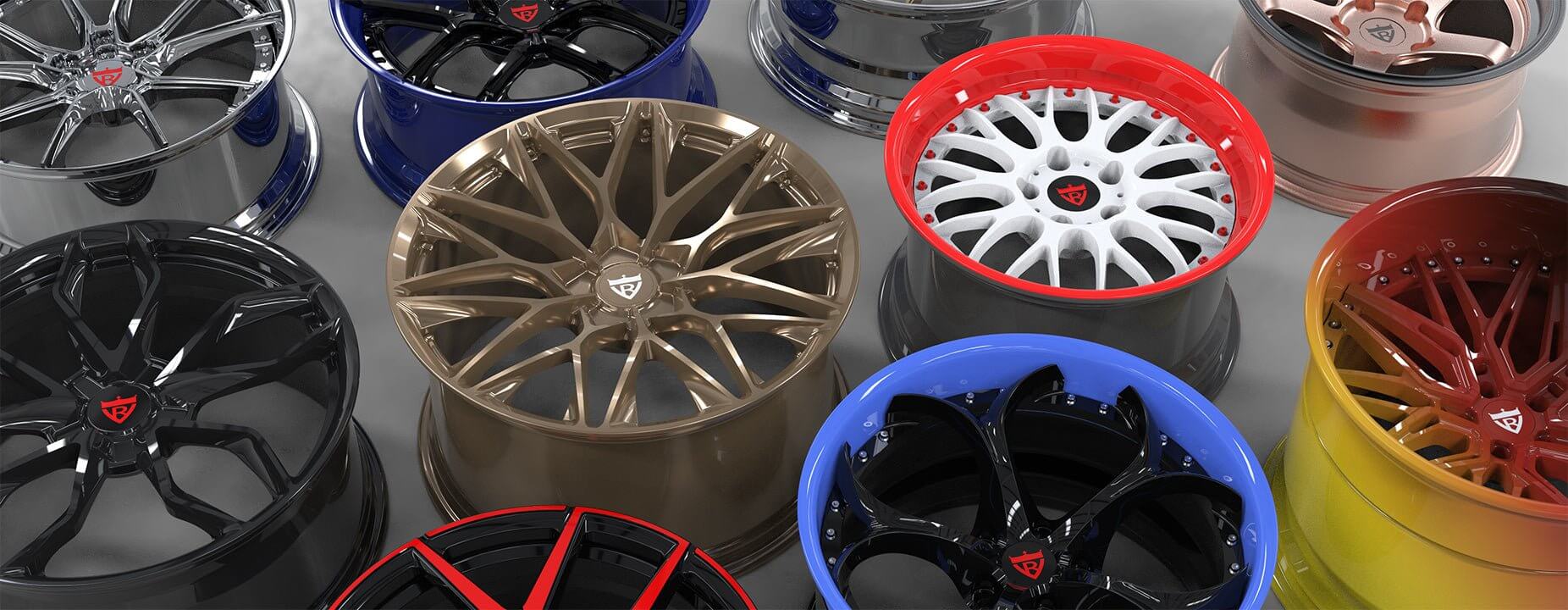 CUSTOM 2-PIECE FULLY GLOSS BLACK FORGED WHEEL: RV-RS01