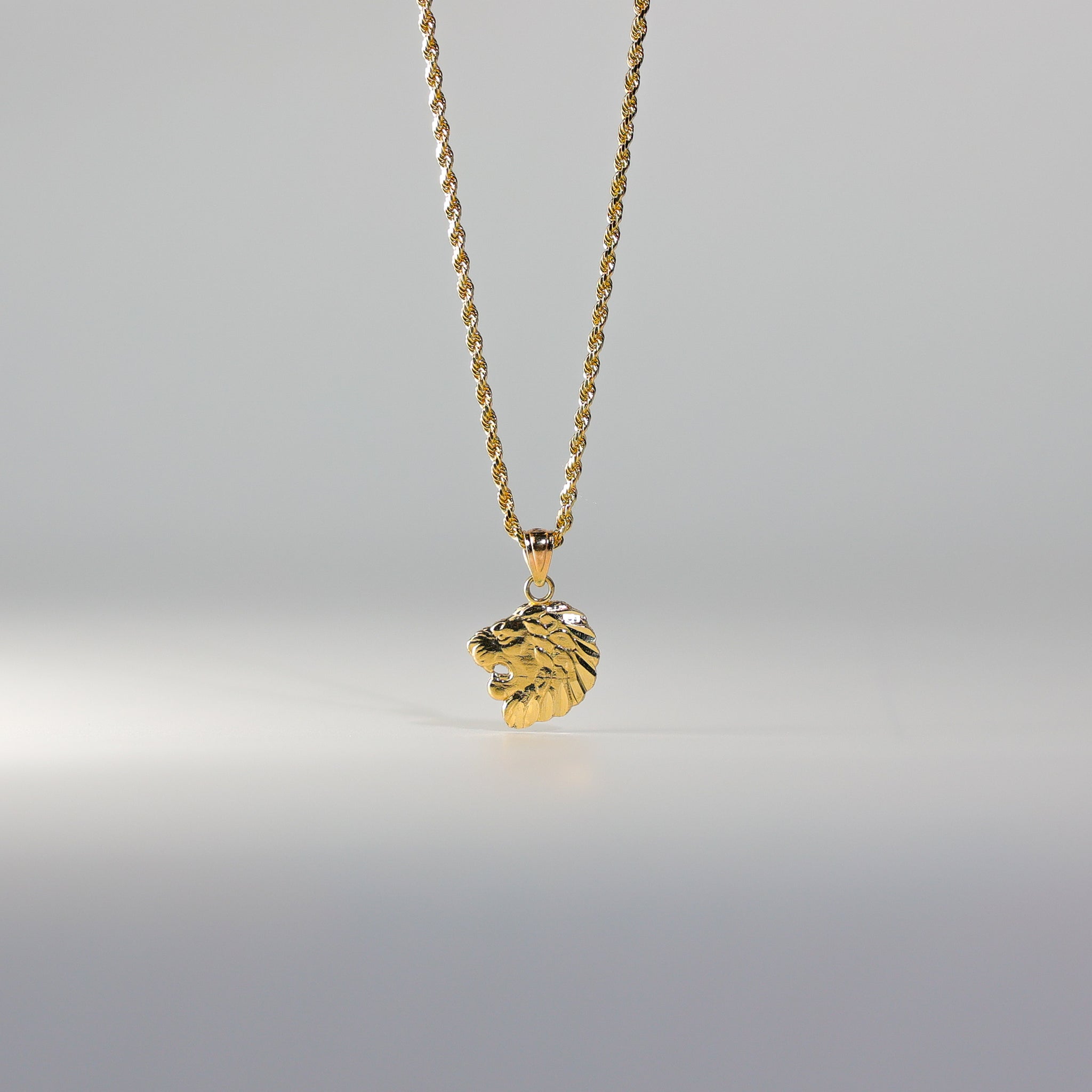 14k 18k gold men's tiger pendant necklace 1