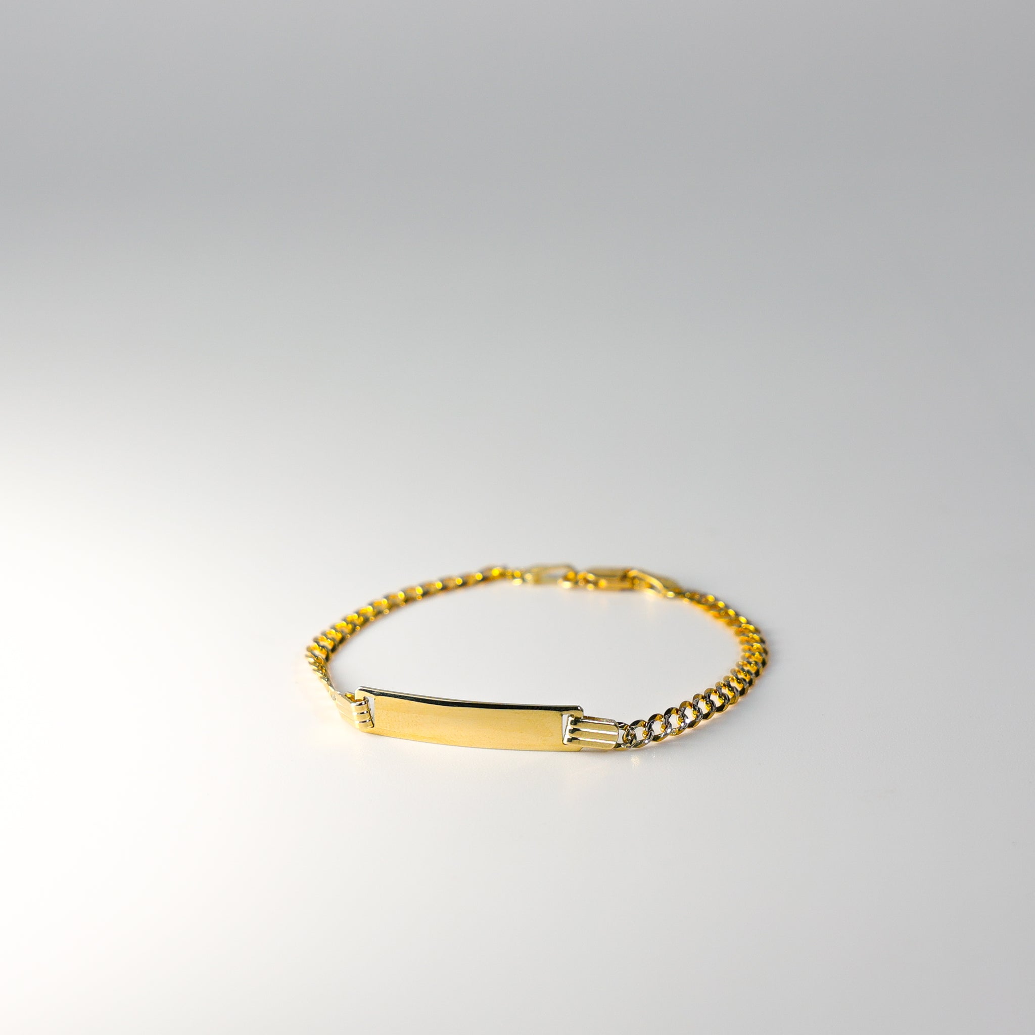 Bracelet-Gold ID bracelet-14K solid yellow - goldcrosses.com