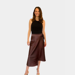 Tall Silk Midi Skirt