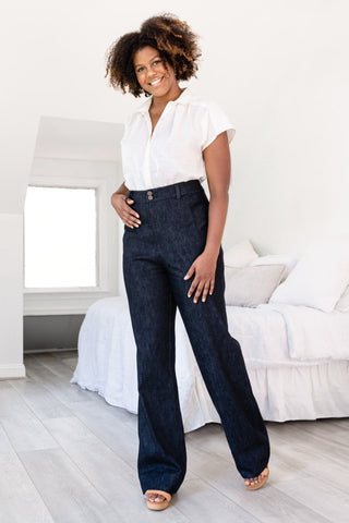 Organic Cotton High Waisted Wide Leg Jeans