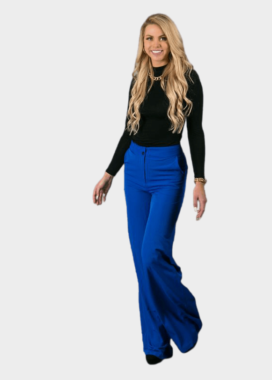 Double Button Pants - Blue | Tall Size | Reviews on Judge.me