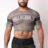Cellblock 13 Challenger mesh crop top grey – Egoist Underwear