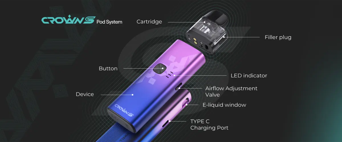 Crown S pod vape by Uwell
