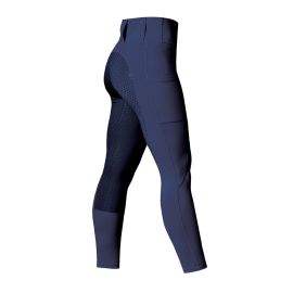 Buy the Equetech Aqua Shield Navy Ladies Winter Riding Tights | Online for Equine