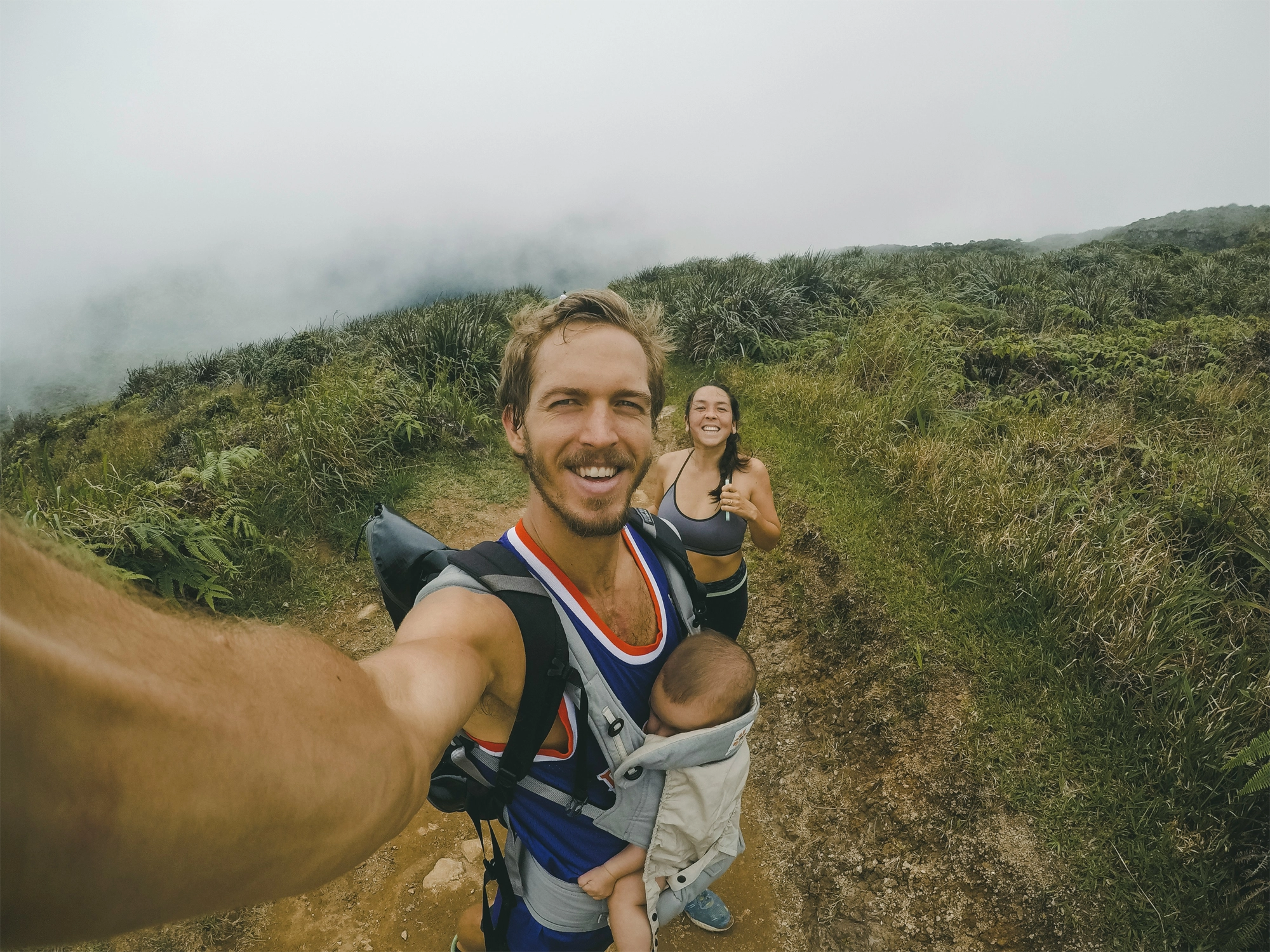 family hiking