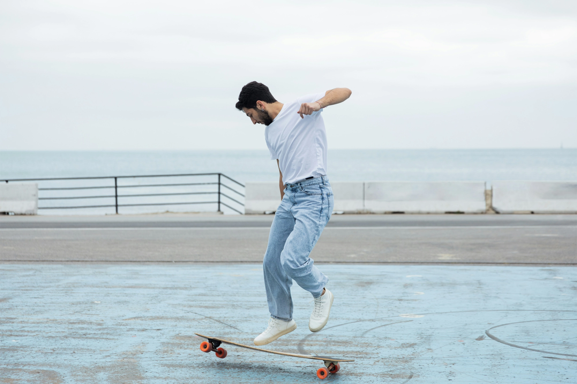 man skateboarding