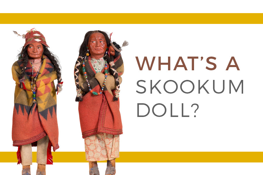 vintage native american skookum dolls