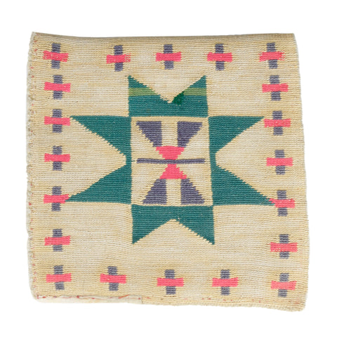 Nez Perce Corn Husk Flap Pouch, Native, Basketry, Corn Husk