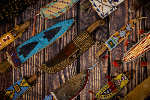 Native American Beaded Knife Sheaths