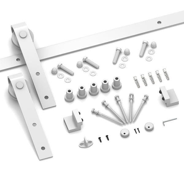 White barn door hardware