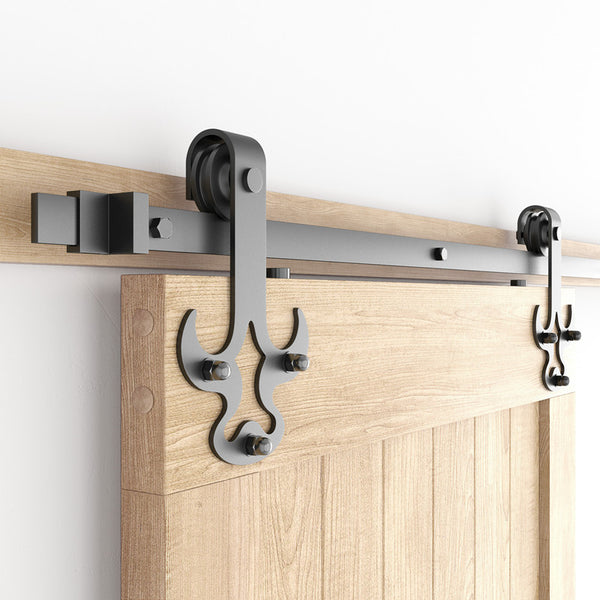 cow head barn door hardware