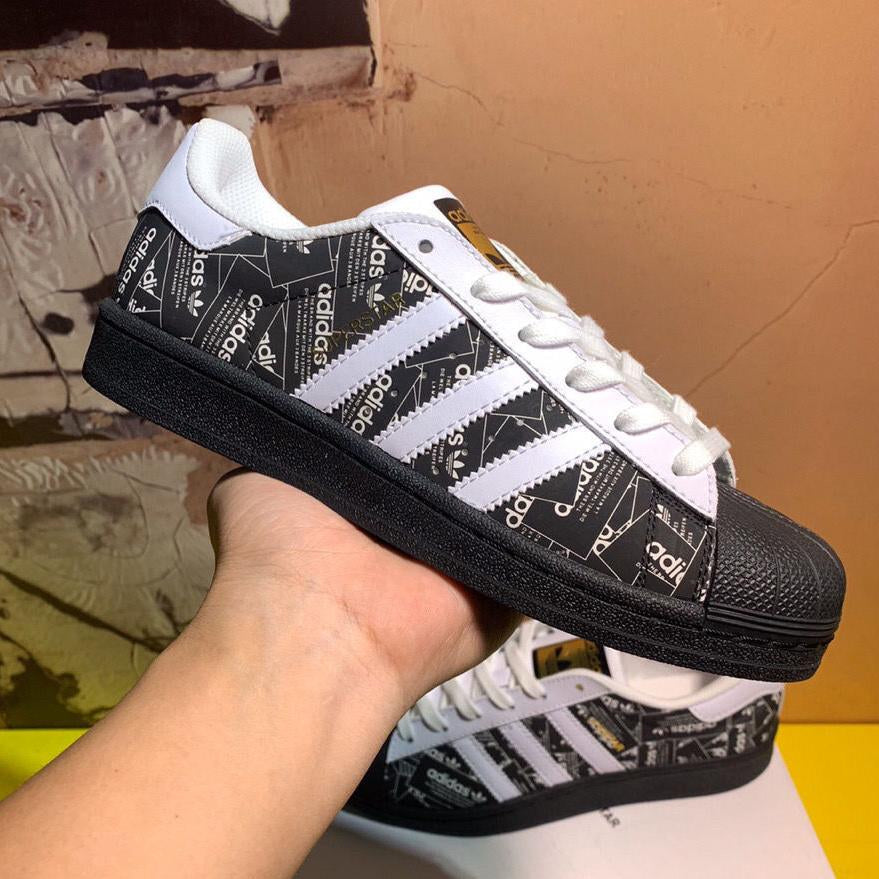 adidas Superstar Black Labels Sneakers Shoes from