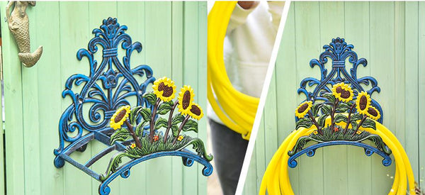 Painted Plant Wall Mounted Water Hose Hanger