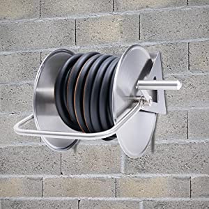 Retractable Metal Garden Hose Reel Can Hold Up 80 ft Hose