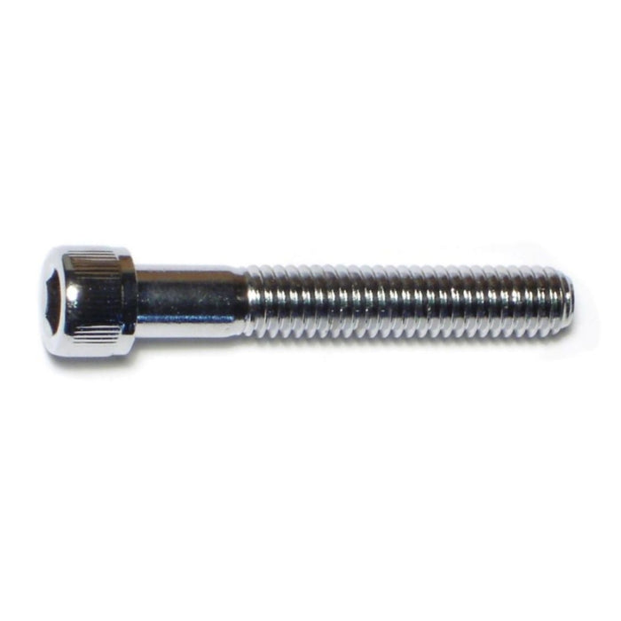 5/16"-18 x 2-1/4" Chrome Plated Grade 8 Steel Coarse Thread Knurled Socket Cap Screws