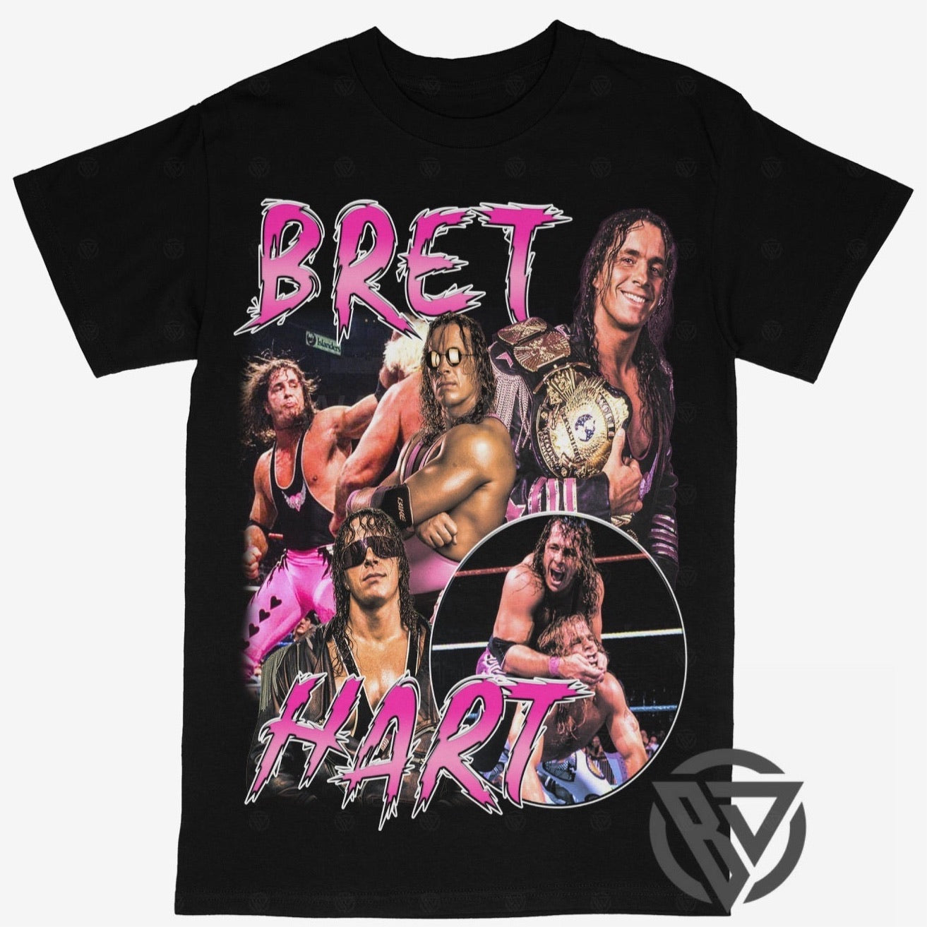 Bret Hart Tee Shirt Hitman WWF WCW Wrestling - STREETWEAR