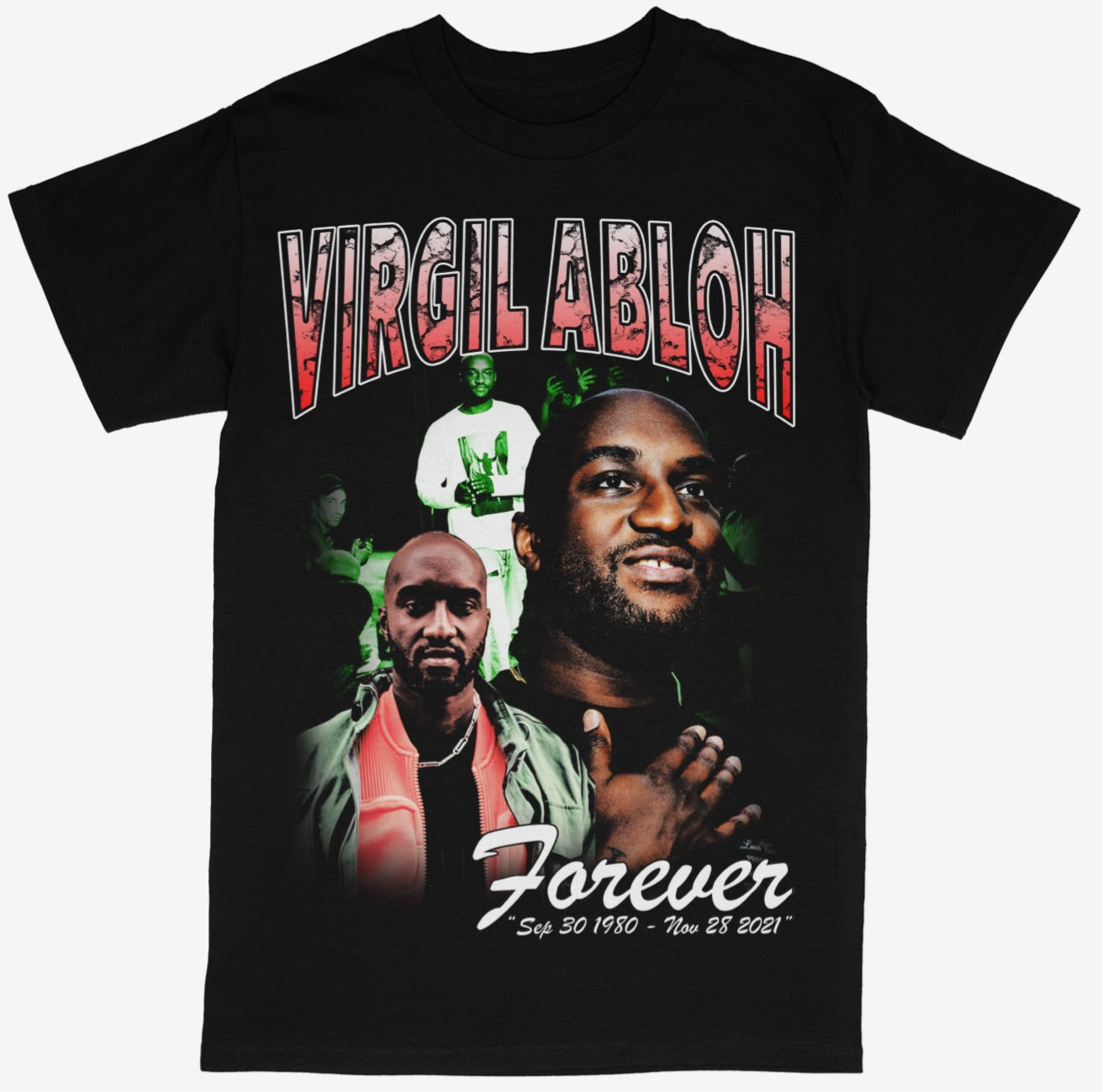 Virgil Abloh Tee Shirt In Memory Rap Stlye - STREETWEAR