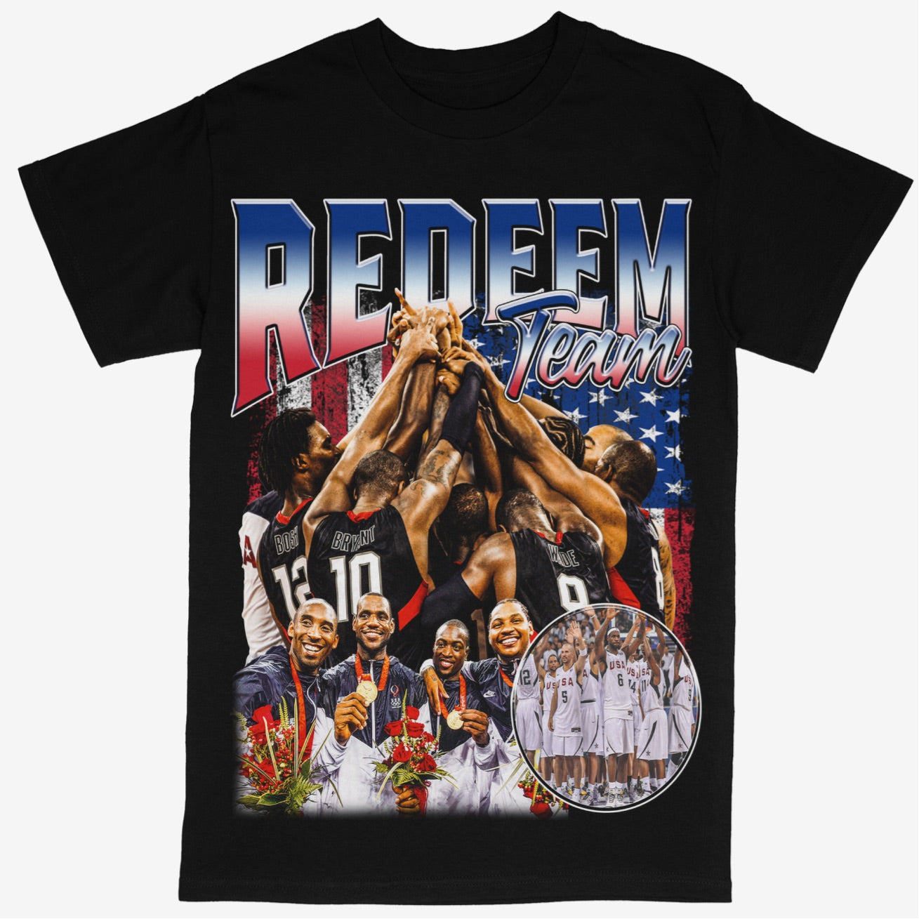Redeem Team Tee Shirt USA  Lebron NBA Mens Basketball - STREETWEAR