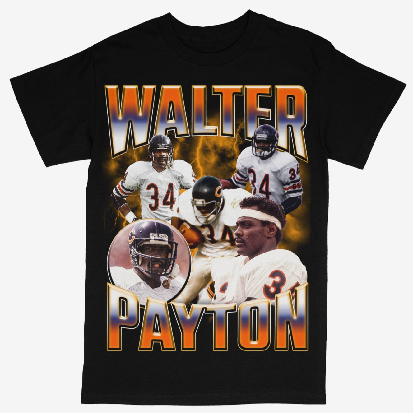 Walter Payton Tee Shirt Chicago Bears NFL Football - STREETWEAR