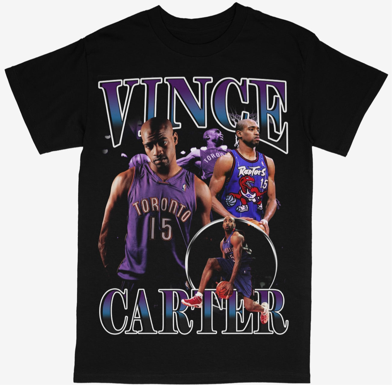 Vince Carter Tee Shirt Toronto Raptors NBA Basketball Rap Style - STREETWEAR