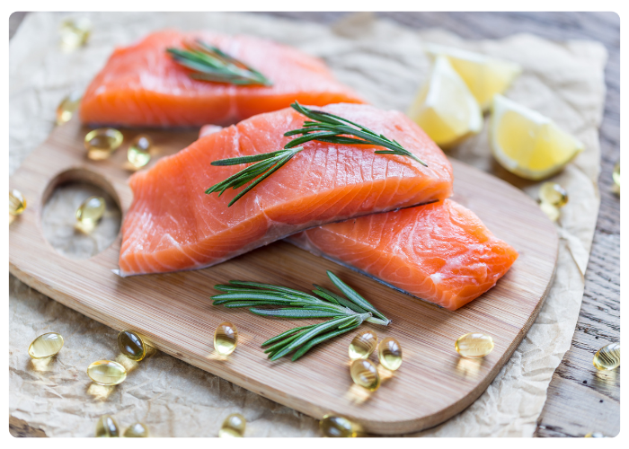 Omega 3 from fishes like salmon or anchovies are great for dogs with arthritis
