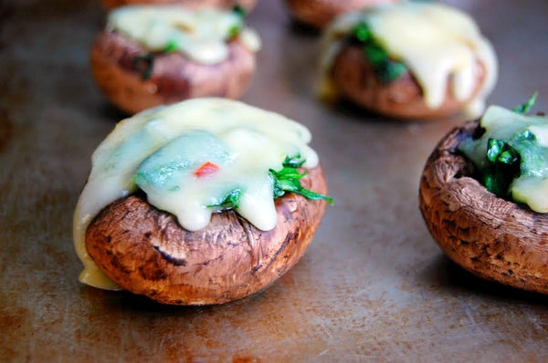 Pepper Jack and Spinach Stuffed Portobellos