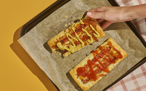 Upside Down Puff Pastry Hot Dog