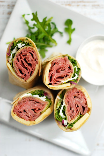 Roast Beef Wraps with Cream Cheese