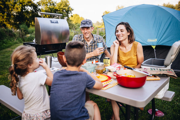 Family Camping Dinner Table