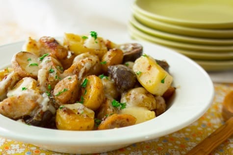 Potato, Apple & Sausage Bake