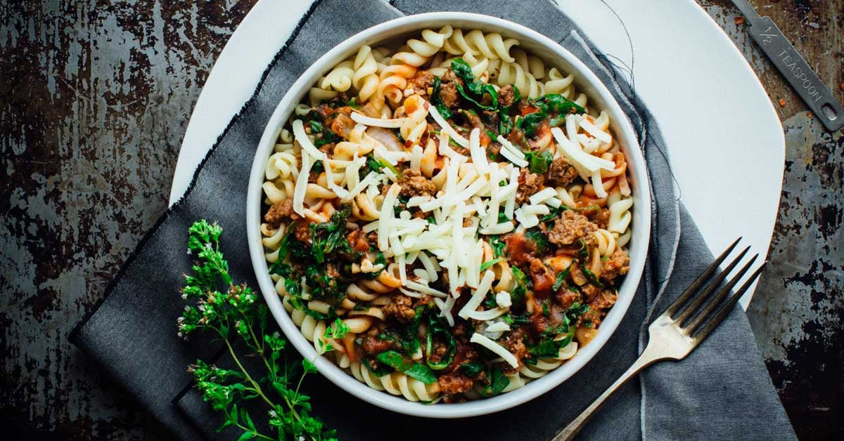 Rotini with Ground Beef