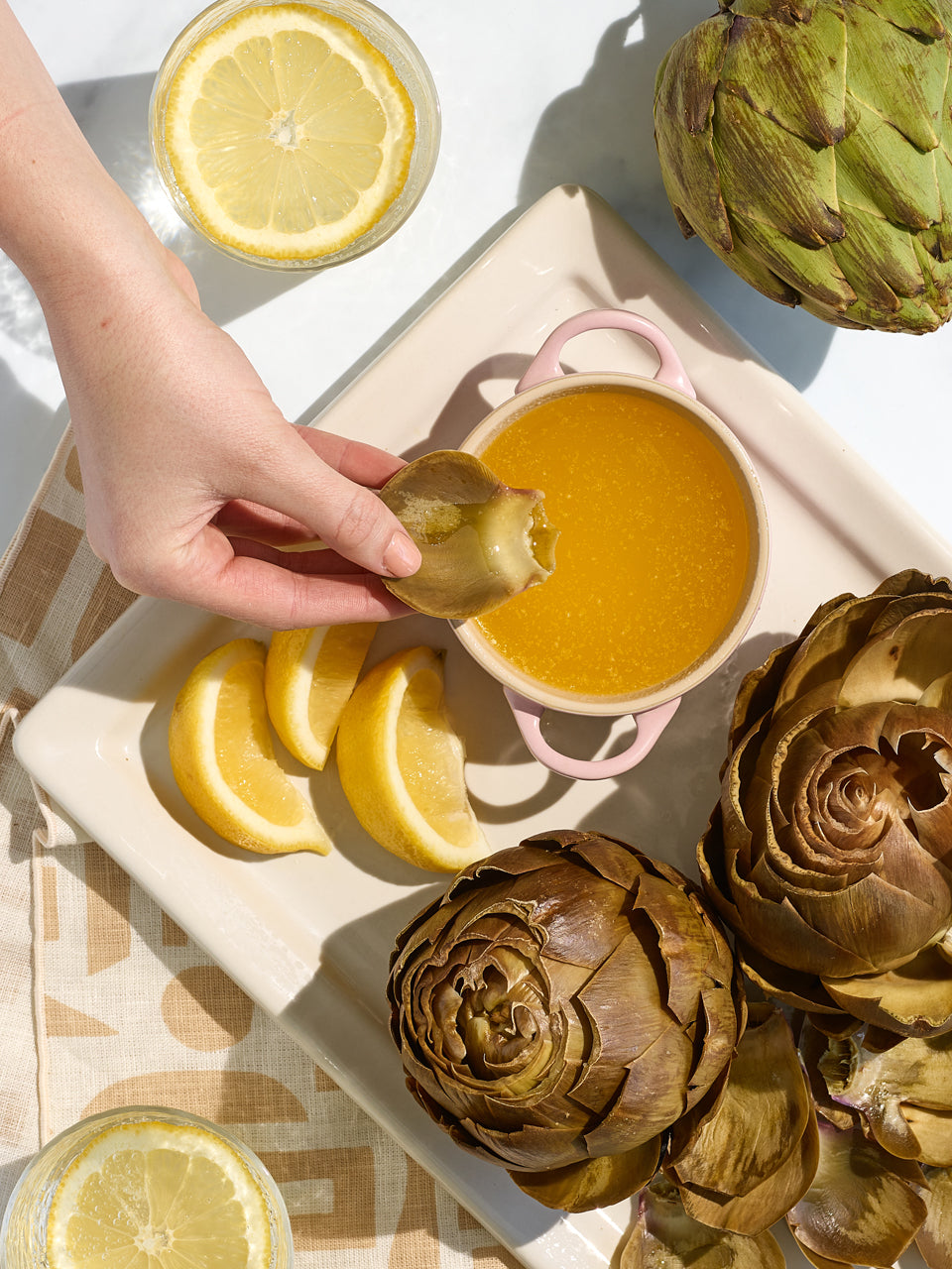 Steamed Artichokes with Cabot Butter
