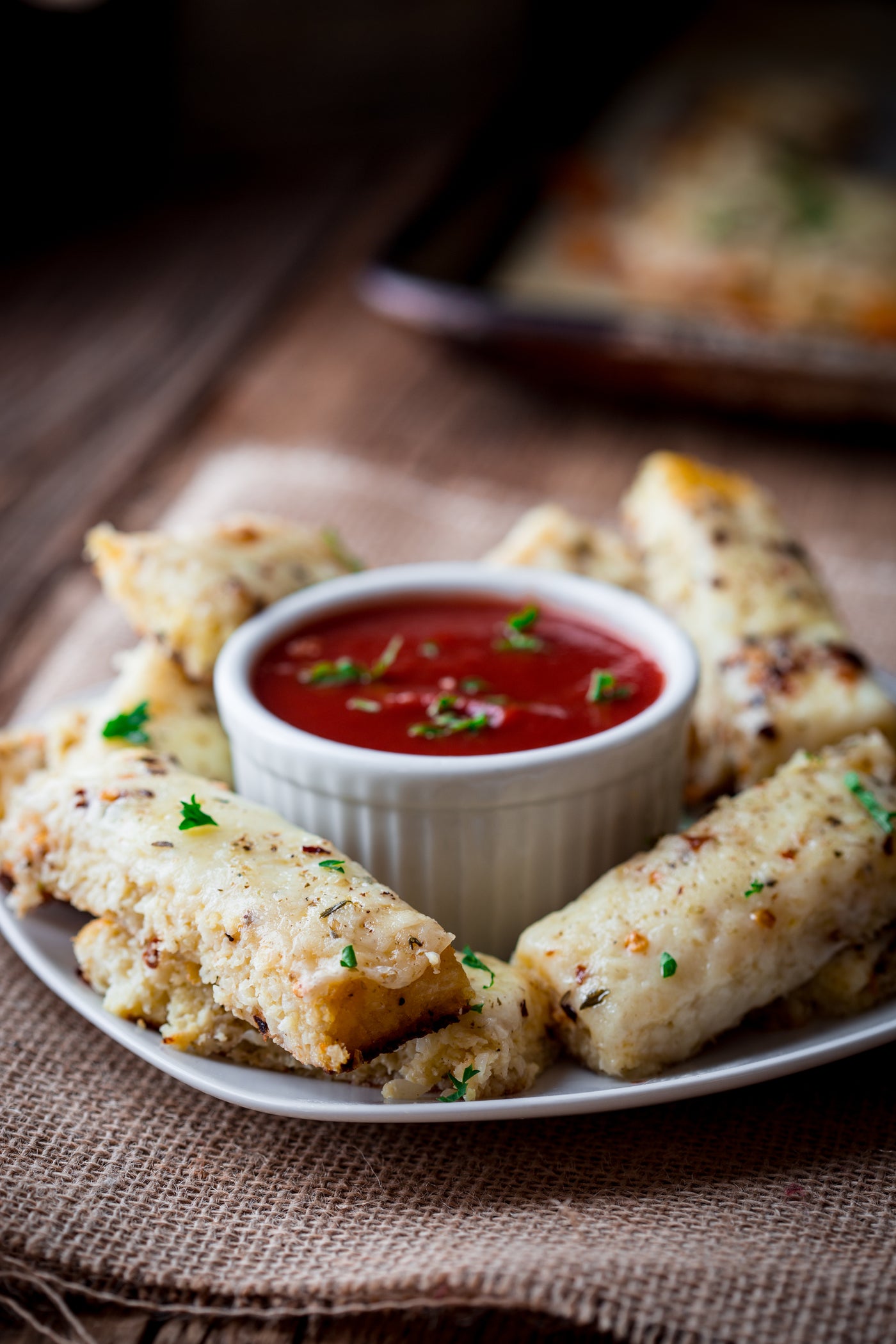 Cheesy Cauliflower Breadsticks