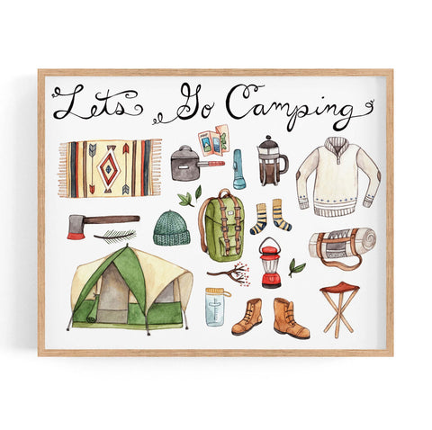 Let's Go Camping Print