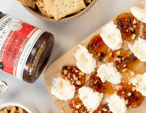 hot pepper bacon jam checkerboard