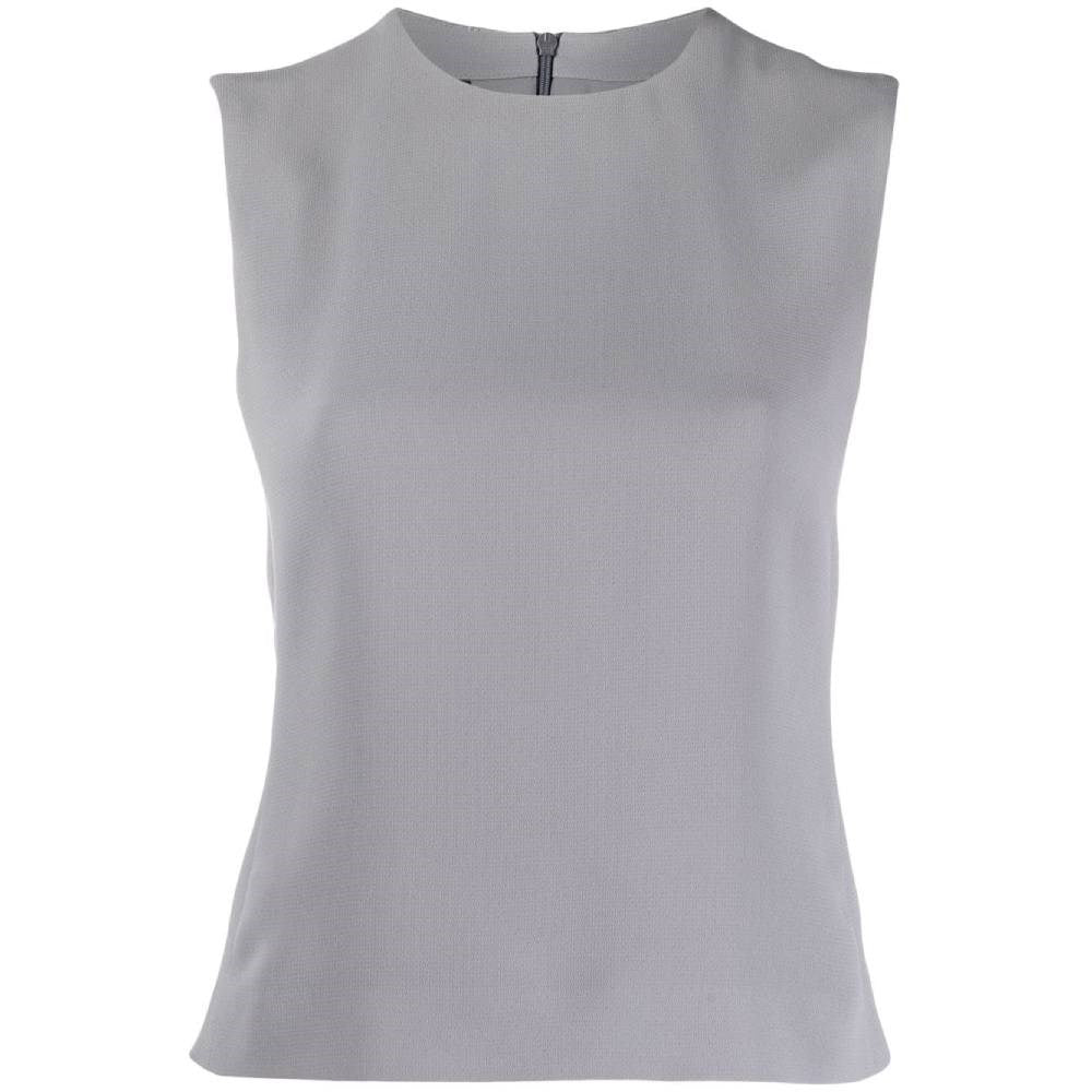 image of Giorgio Armani Grey Sleeveless Blouse - '90s