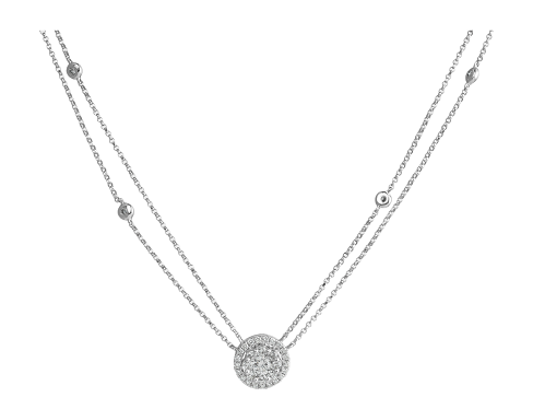 Double Halo Diamond Necklace – Linneys Jewellery