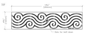 Iron Age Argo 5x20 Heel Proof Cast Iron Grate