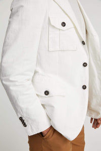 Sahara jacket garment-dyed white