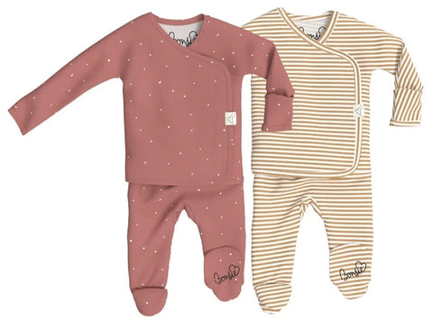 Bonsie’s Baby Bundle Footie - Dottie + Mocha Twist Twin Pack.