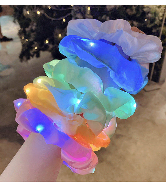 6 Different Colored LED Scrunchies