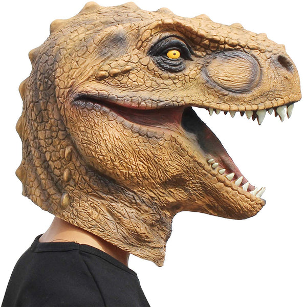 Brown Adult T Rex Head Mask