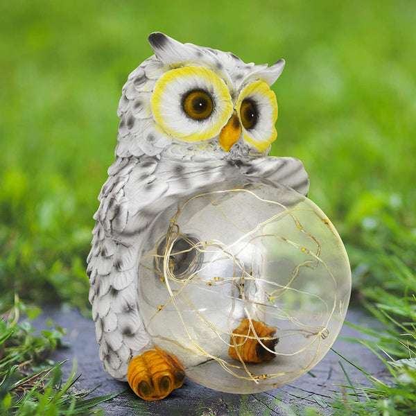 Solar Light Owl With Ball