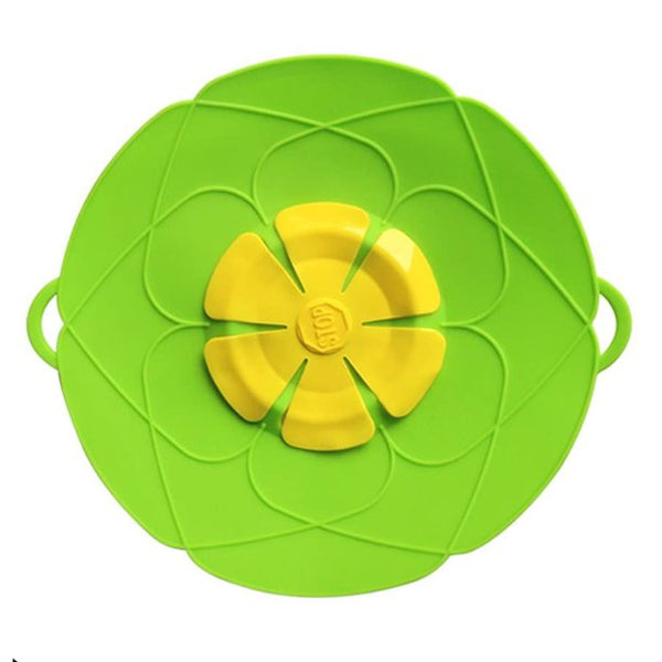 Green Silicone Anti Overflow Lid