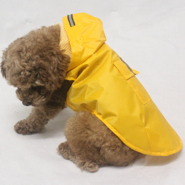Yellow Designer Dog Raincoat