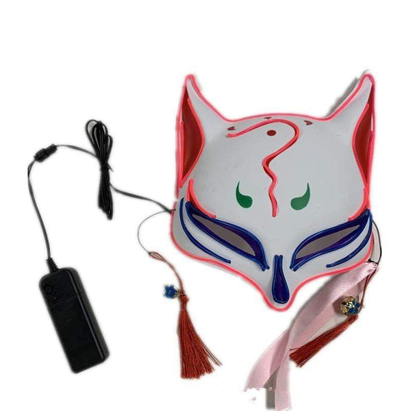 White Fox Lace Mask