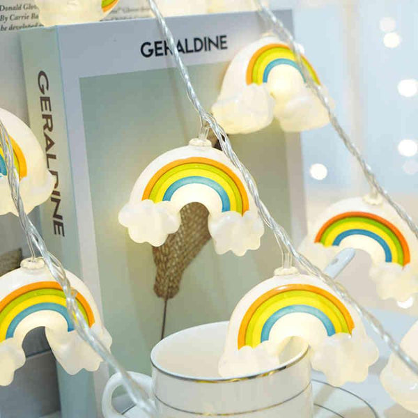 White LED Rainbow Clouds String Lights